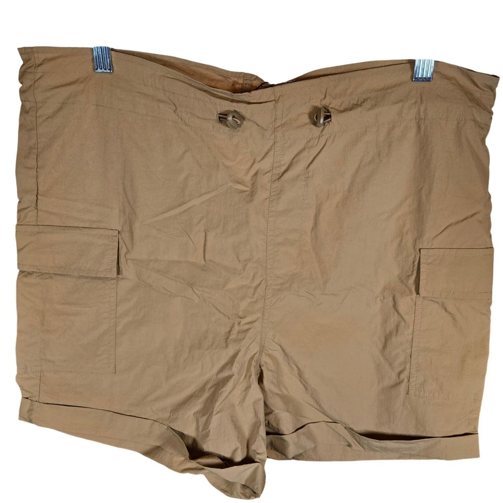 Steve Madden Cargo Shorts Women Tan Drawstring Waist Utility Pocket Size M